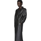 Mowalola Black Leather Heat Coat