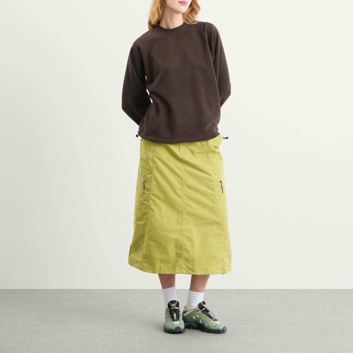 Gramicci Women's Thermal Fleece Crew in Tobacco