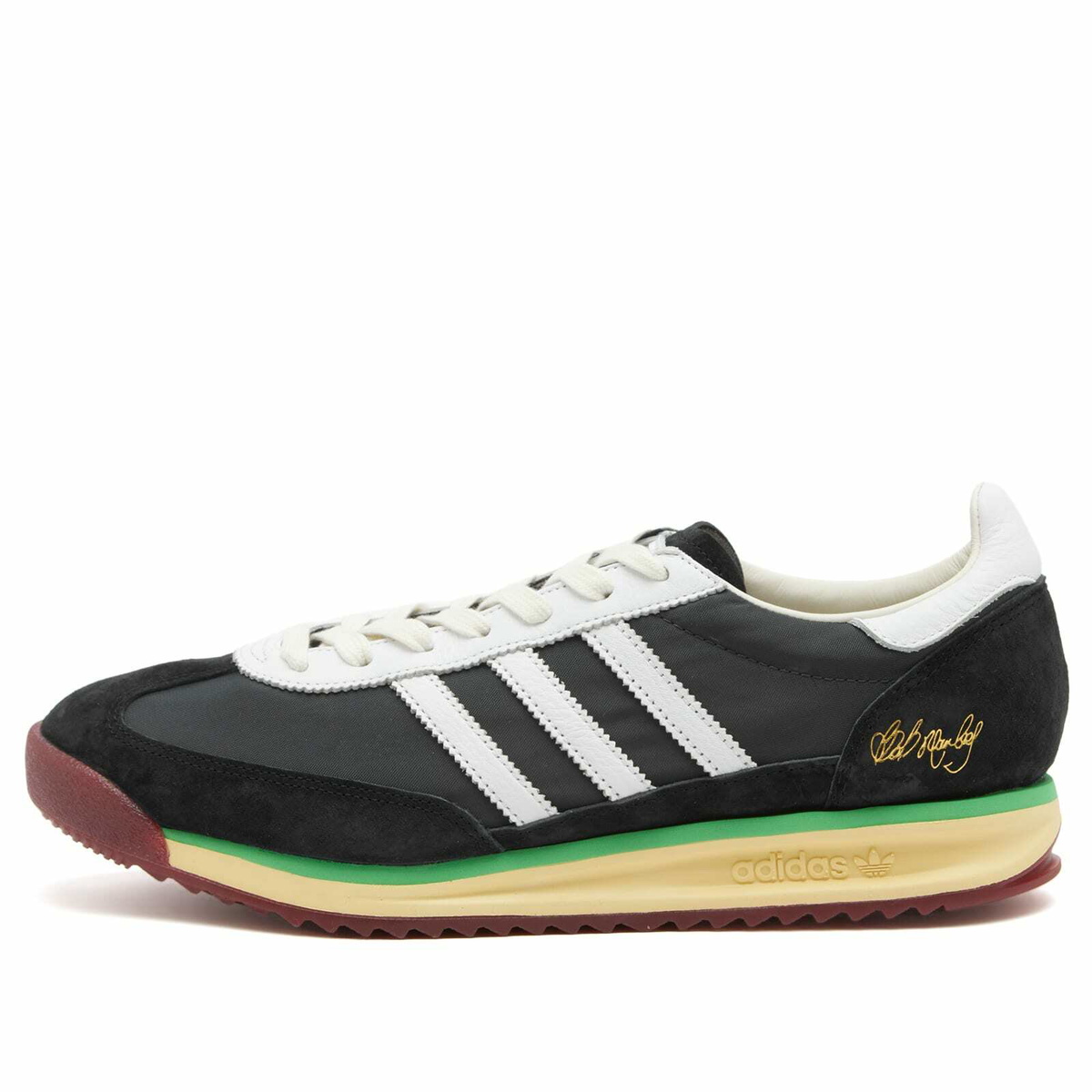 Adidas x Bob Marley SL72 RS Sneaker in Black/White/Off White