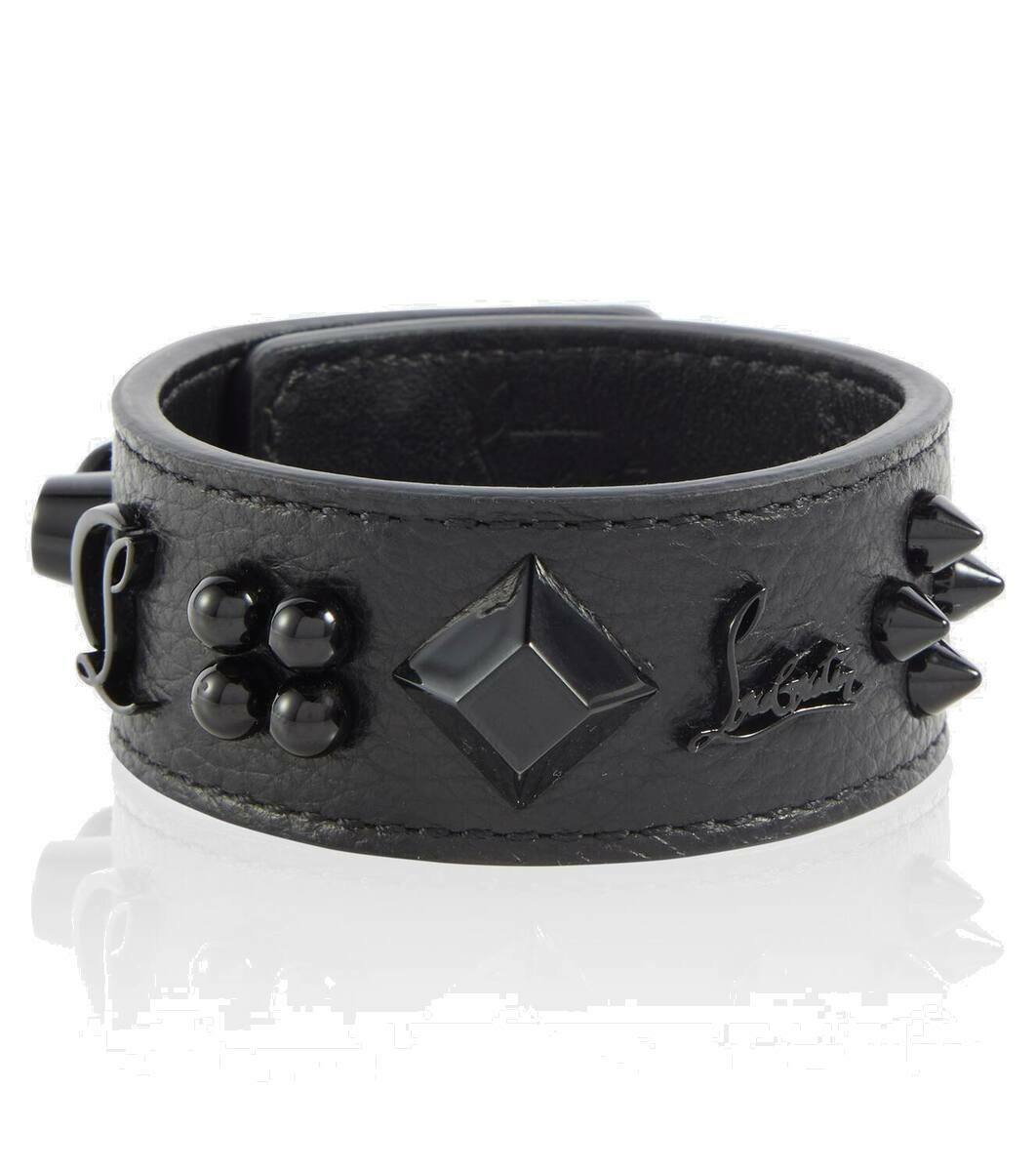 【Christian Louboutin】 CL animal-print leather bracelet Christian Louboutin CL animal-print leather bracelet