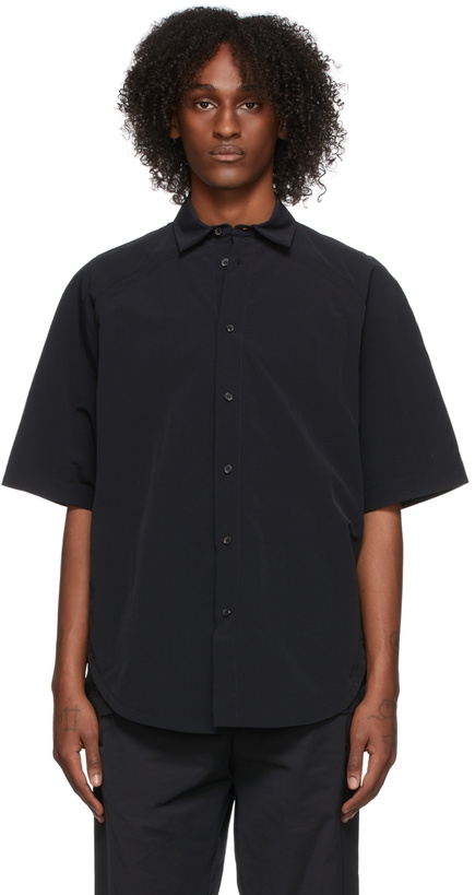 Photo: Jacquemus Black La Chemise Rond Short Sleeve Shirt