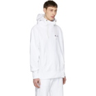 Champion Reverse Weave White Deconstructed Hoodie