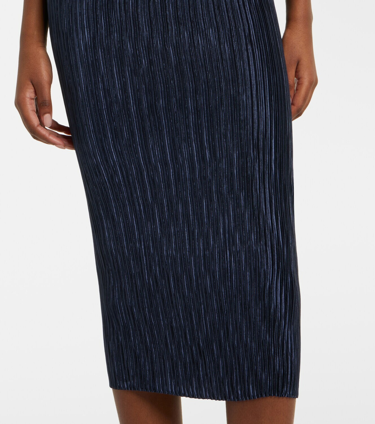 Fforme Lumi lace-trimmed pleated midi dress