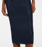 Fforme Lumi lace-trimmed pleated midi dress