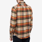 Portuguese Flannel Men's Plug Check Overshirt in Green/Orange/Beige