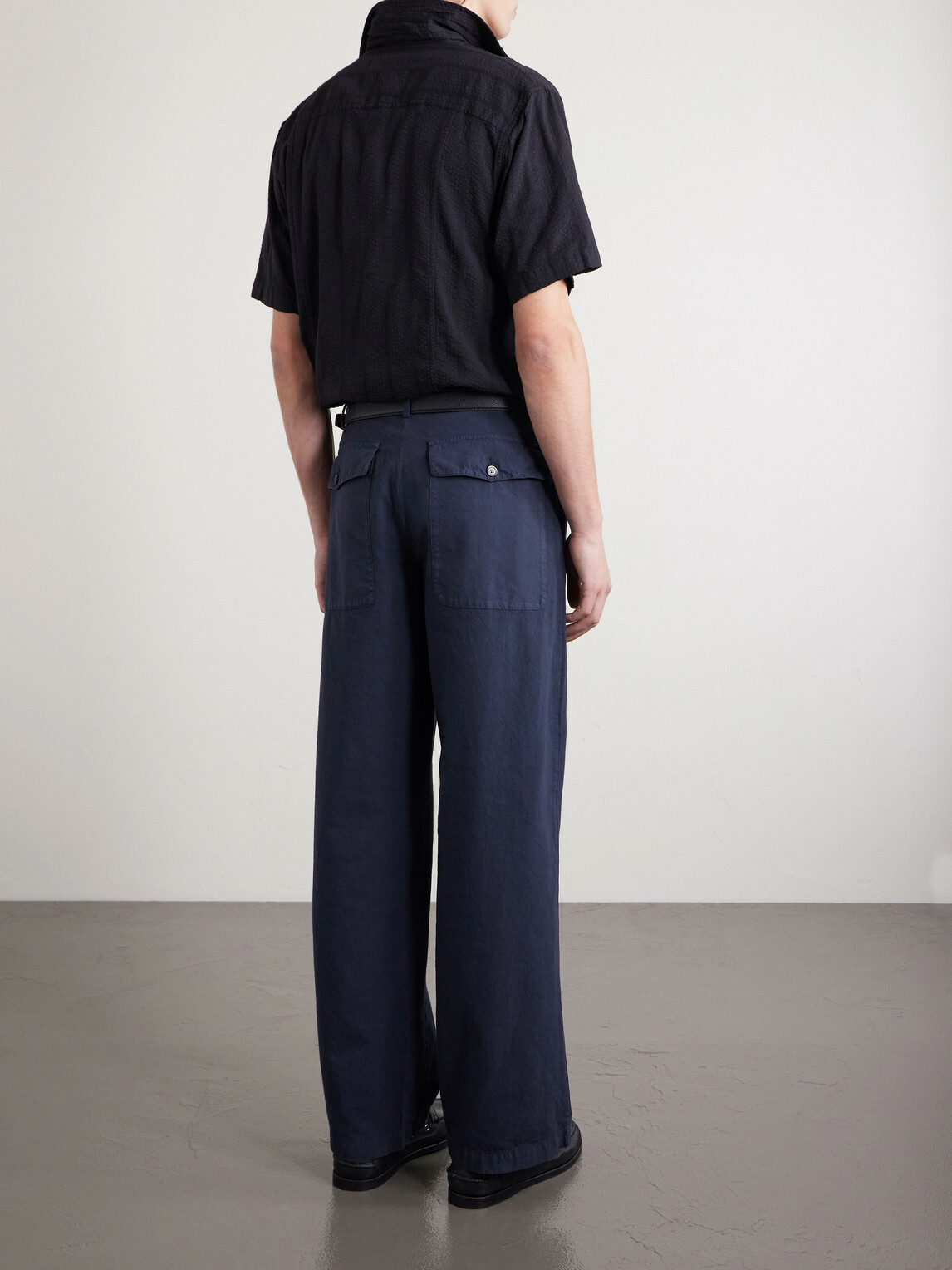 Barena - Straight-Leg Garment-Dyed Cotton Trousers - Blue