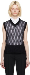 Ernest W. Baker Black Argyle Vest