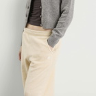 DUNST Women's Boucle Wide Leg Sweatpants in Cream