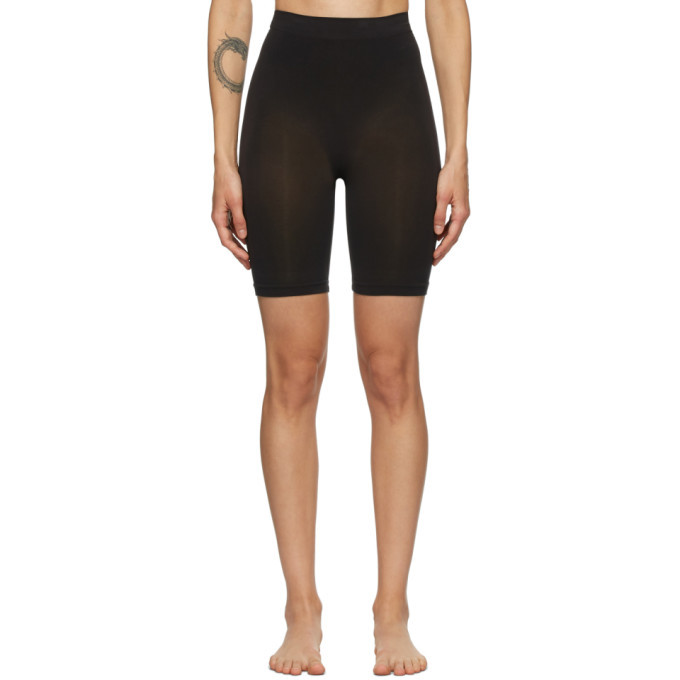 Womens Skims black Mid-Thigh Seamless Sculpting Shorts