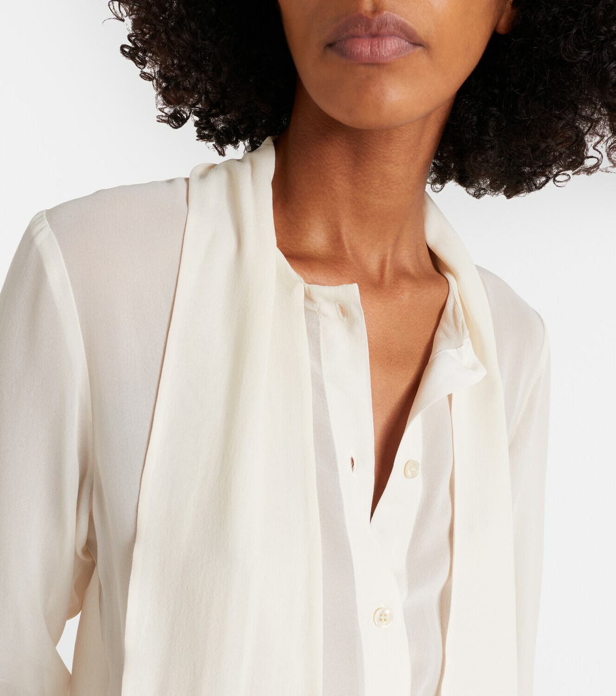 Nina Ricci Scarf-detail silk blouse