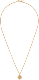 Emanuele Bicocchi Gold Lily Coin Necklace