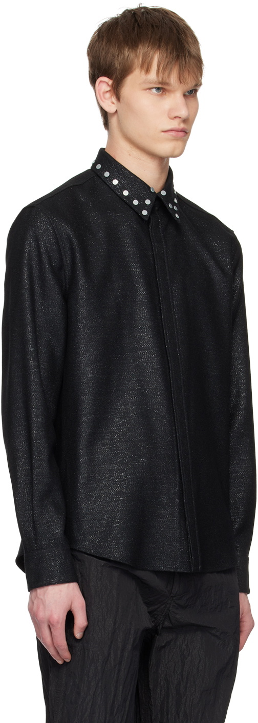 Omar Afridi Black Metallic Shirt