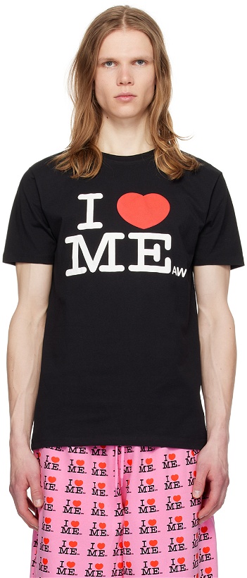 Photo: Ashley Williams SSENSE Exclusive Black 'I Heart Me' T-Shirt
