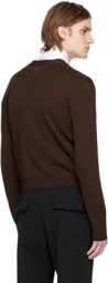 Wooyoungmi Brown Cropped Cardigan