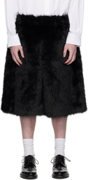 Simone Rocha SSENSE Exclusive Black Faux-Fur Shorts