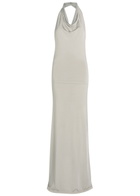 Aya Muse Sereno Halterneck Knit Maxi Dress White