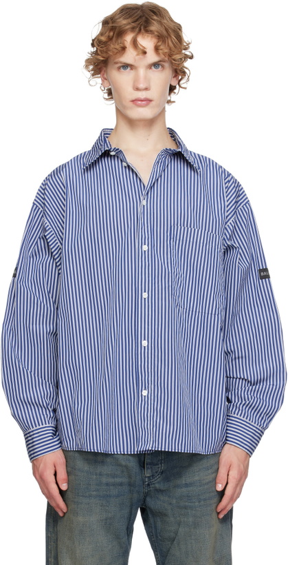 Photo: Balenciaga Blue Oversized Shirt