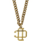 Dsquared2 Gold Logo Curb Chain Necklace