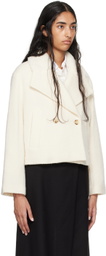BOSS Off-White Wool Coat