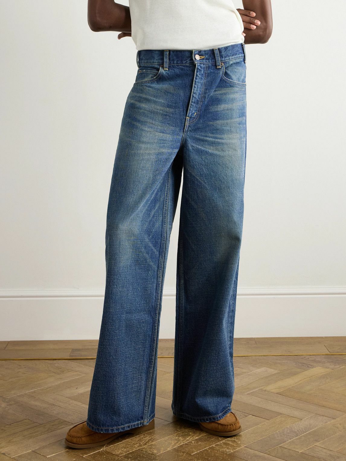CELINE - Surf Wide-Leg Jeans - Blue
