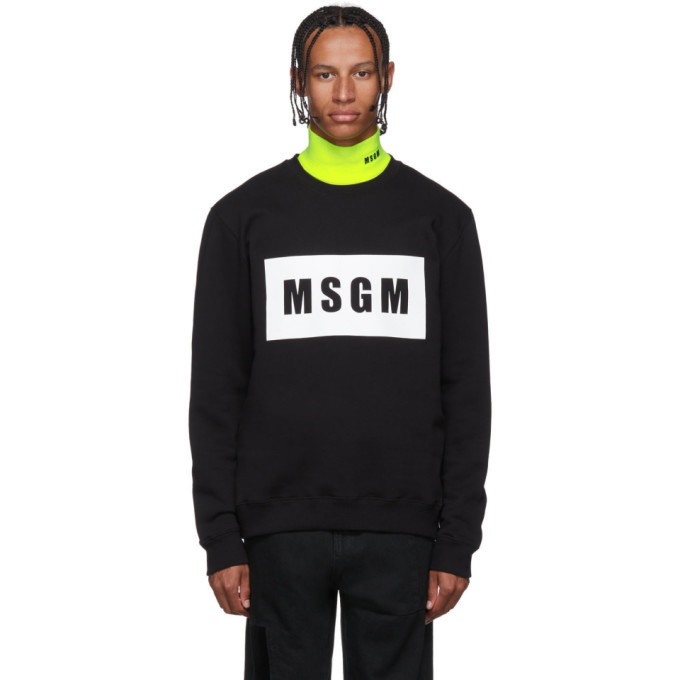 Photo: MSGM Black Box Logo Sweatshirt