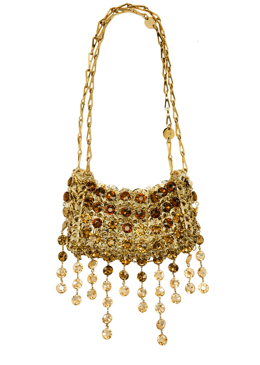 Rabanne 1969 Nano Crystal-embellished Disc Shoulder bag