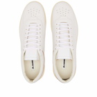 Jil Sander Men's Contrast Lining Court Sneakers in Optic White