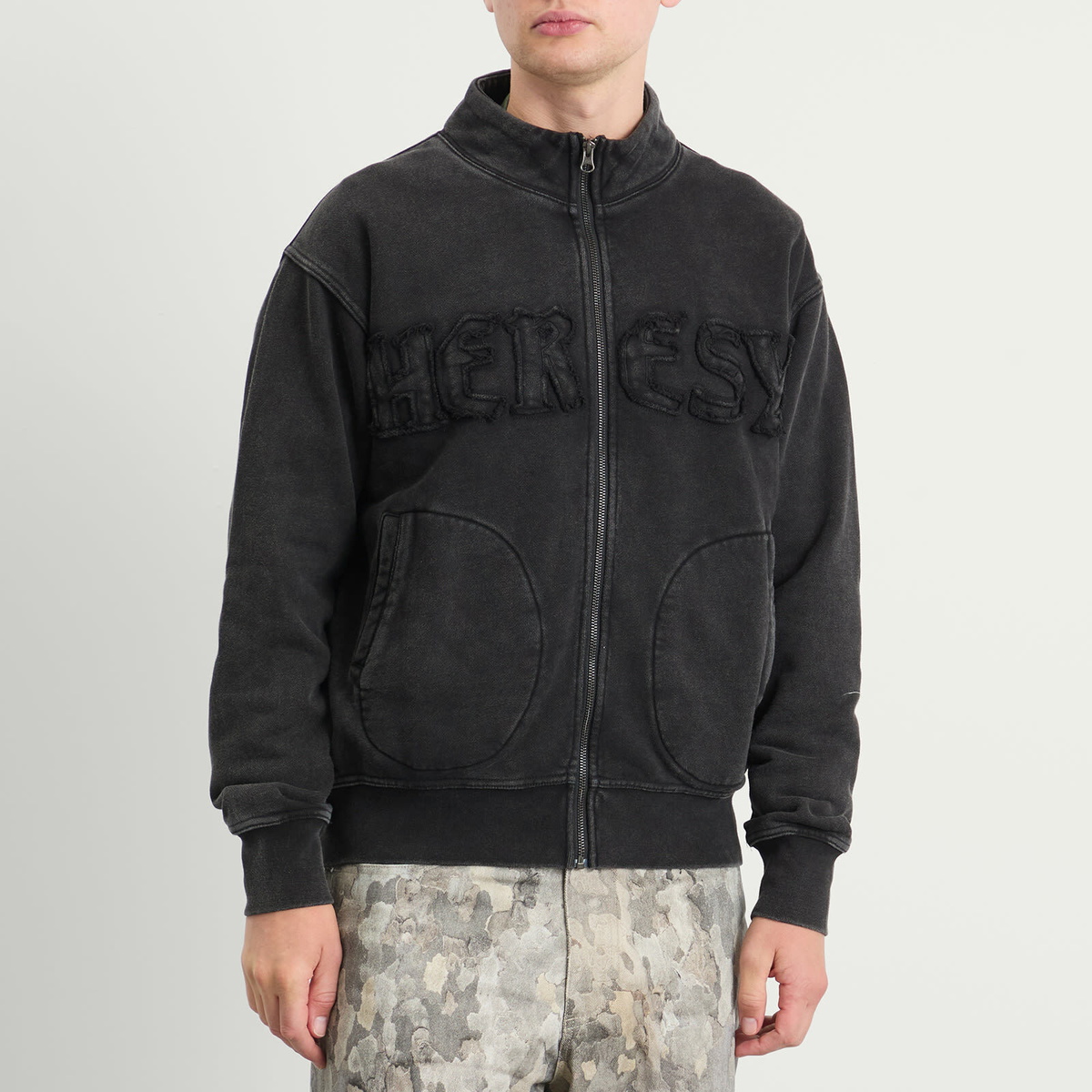 Heresy Men's Dust Zip Sweatshirt in Ash