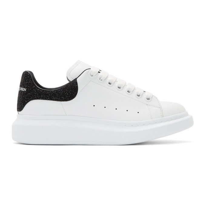 Photo: Alexander McQueen White and Black Glittered Oversized Sneakers