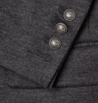 Balmain - Slim-Fit Mélange Wool-Blend Blazer - Gray