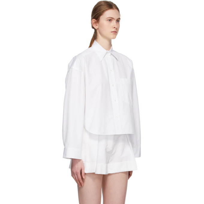 Valentino White Oversized Cropped Shirt Valentino