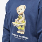 MARKET Men's Random Workshop Bear Crew Sweat in Navy