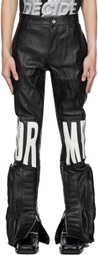 Who Decides War Black 'MRDR' Leather Pants