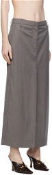 REMAIN Birger Christensen Gray Suiting Maxi Skirt