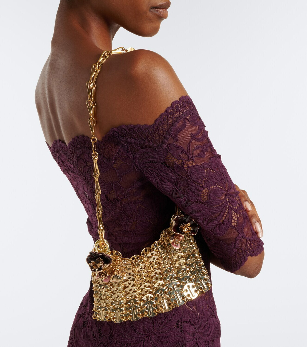 Rabanne 1969 Small embellished shoulder bag