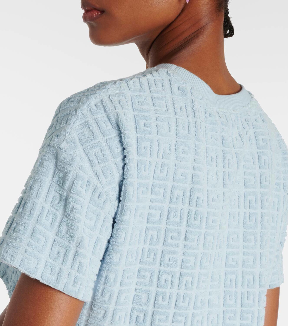 【GIVENCHY】4G cotton-blend crop top Givenchy 4G cotton-blend terry crop top Givenchy