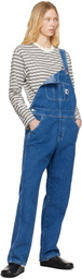 Carhartt Work In Progress Blue Bib Straight Overalls