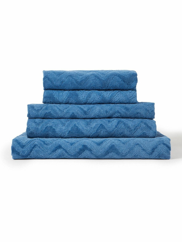 Photo: Missoni Home - Rex Set of Five Cotton-Terry Jacquard Bath Towels