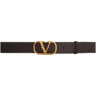 Valentino Black Valentino Garavani Logo Belt