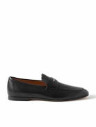 Tod's - Logo-Embellished Glossed Full-Grain Leather Penny Loafers - Black