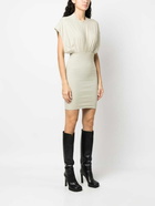 RICK OWENS DRKSHDW - Draped Short Cotton Dress