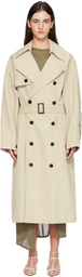 The Frankie Shop Beige Mavis Oversized Trench Coat