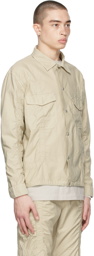 John Elliott Tan Frame Overshirt Jacket