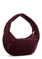 Khaite Olivia Mini Suede Hobo top Handle bag - Burgundy - One Size