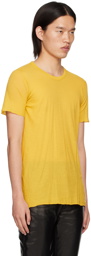 Rick Owens Yellow Porterville Basic T-Shirt