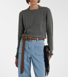 Etro Cable-knit wool polo sweater