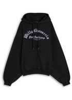 Willy Chavarria Hooded Cotton Sweatshirt Black