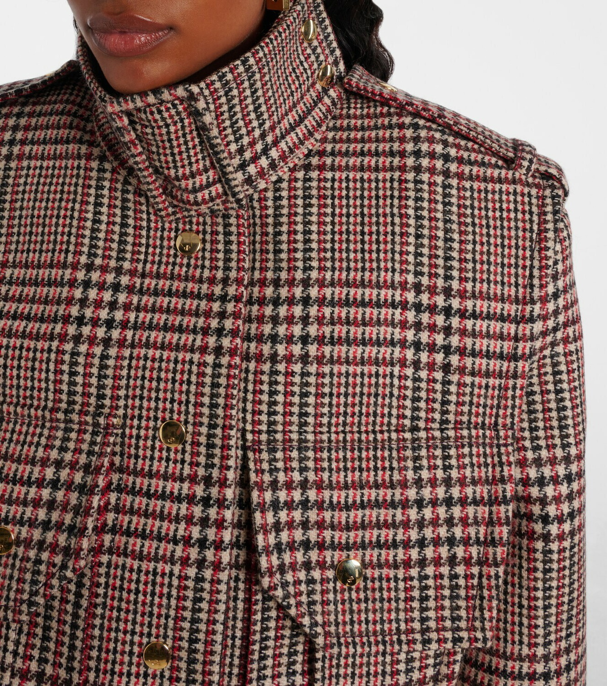 Patou Checked virgin wool jacket