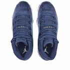 Air Jordan Men's 11 Retro W Sneakers in Midnight Navy/Silver/White