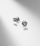 Kamyen Heartbeats 18kt white gold and enamel earrings with diamonds